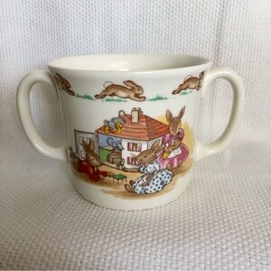 BUNNYKINS Royal Doulton fine bone china Children's mug 2 handed dollhouse design